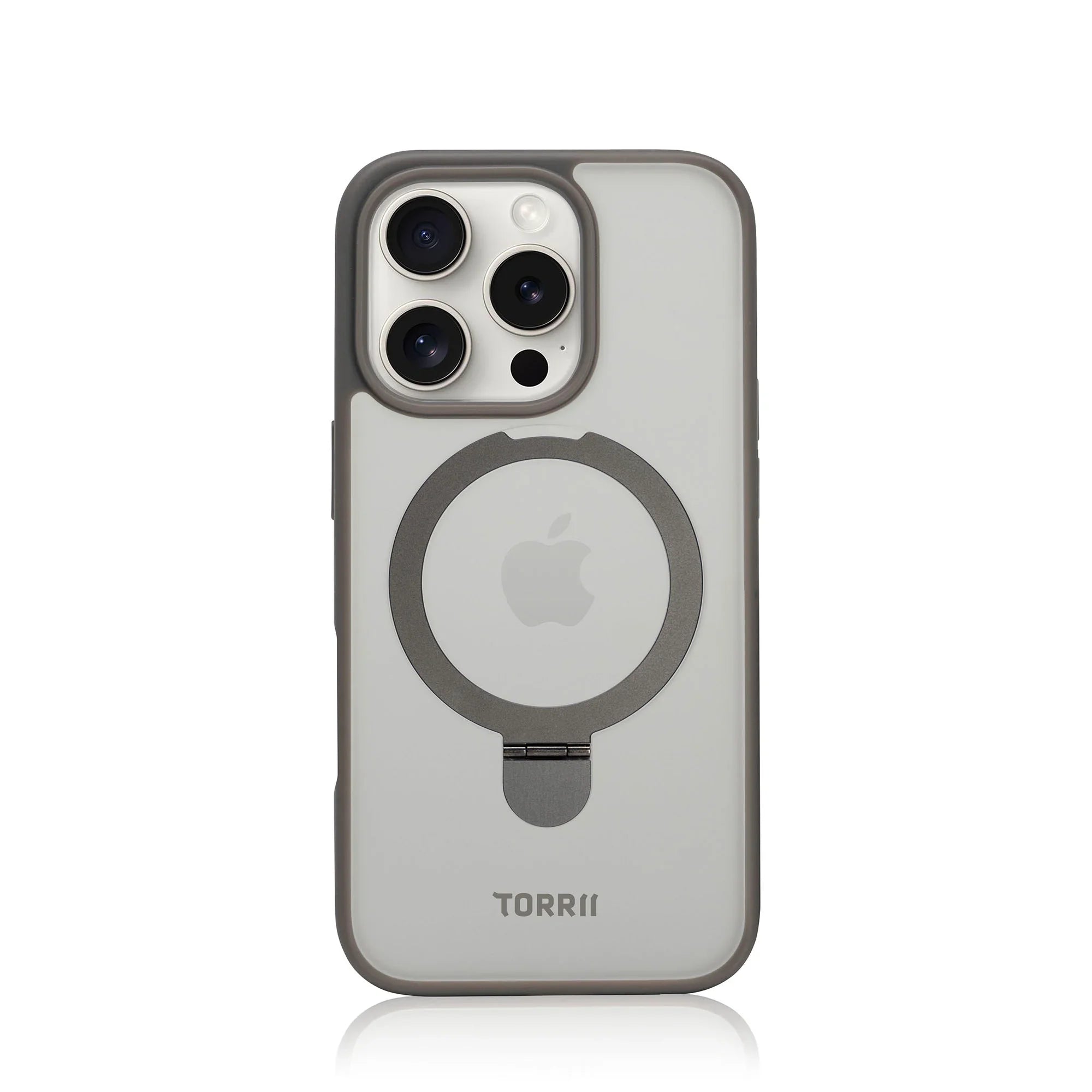 iPhone 16 Pro Torrii Torero Stand Magsafe Cover - Gray - Tashqila iPhone 16 Pro Torrii Torero Stand Magsafe Cover - Gray - Tashqila
